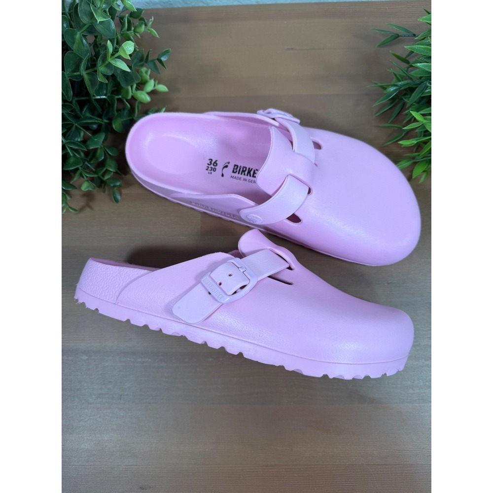 Birkenstock Women Boston Essentials EVA Pink Waterproof Clogs Size 36